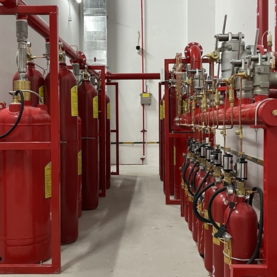 HFC227ea FM200 অগ্নি নির্বাপক সিস্টেম 40L - 180L হেপটাফ্লুরোপ্রোপেন অগ্নি নির্বাপক