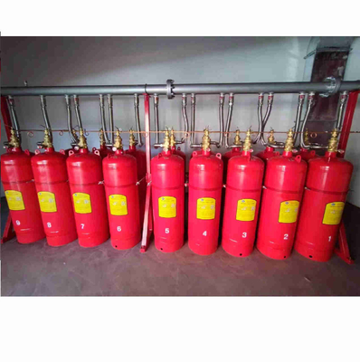 90L FM200 সিলিন্ডার ওয়ার্কিং চাপ 5.6Mpa লাল FM200 পাত্রে