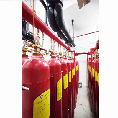 লাল 70L - 90L IG100 নাইট্রোজেন ফায়ার ফাইটিং সিস্টেম পাইপ নেটওয়ার্ক প্রকার